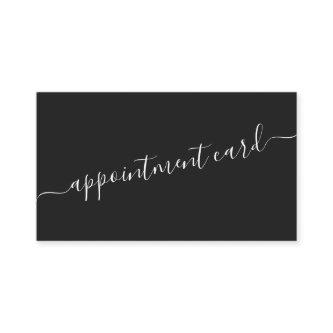 Minimalist Simple Black White Script Appointment