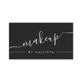 Minimalist Simple Black White Script Makeup