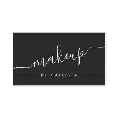 Minimalist Simple Black White Script Makeup