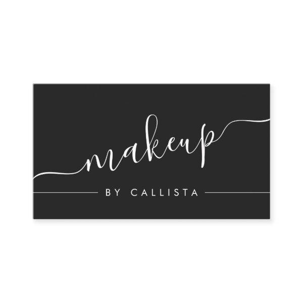 Minimalist Simple Black White Script Makeup