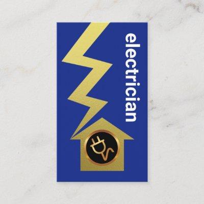 Minimalist Simple Gold Lightning Home Electrician