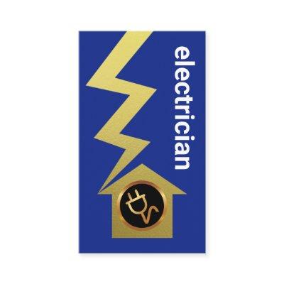 Minimalist Simple Gold Lightning Home Electrician