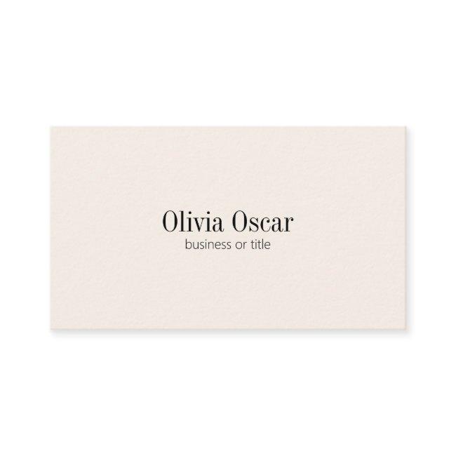 Minimalist Simple Ivory Cream Clean Job Title Name