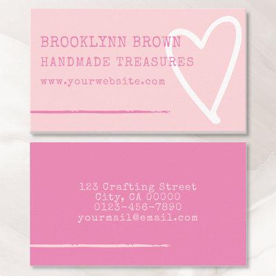 Minimalist Simple Pastel Girly Pink Heart Graphic