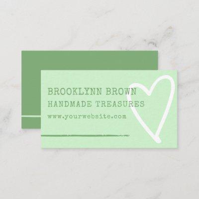 Minimalist Simple Pastel Green Cute Heart Graphic