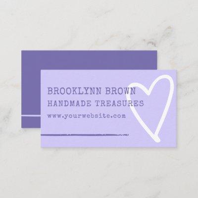 Minimalist Simple Pastel Lilac Cute Heart Graphic
