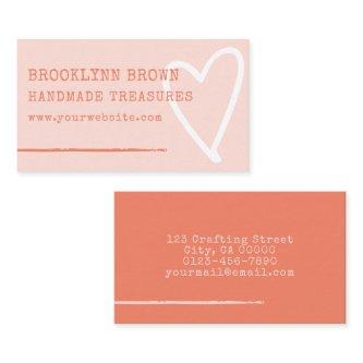 Minimalist Simple Pastel Orange Cute Heart Graphic