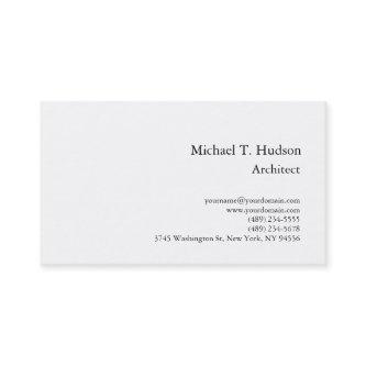 Minimalist Simple Plain Architect Classical White