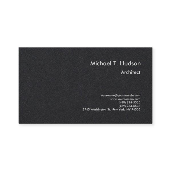 Minimalist Simple Plain Architect Premium Black