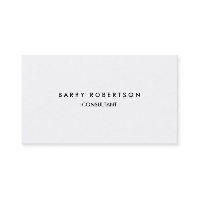 Minimalist Simple Plain White Professional