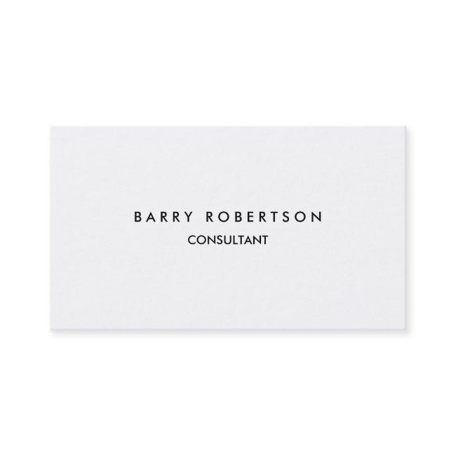 Minimalist Simple Plain White Professional