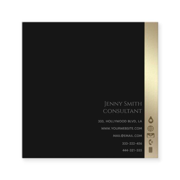 Minimalist simple professional black gold square