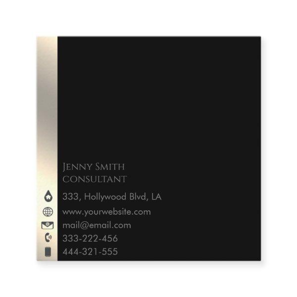 Minimalist simple professional gold black square