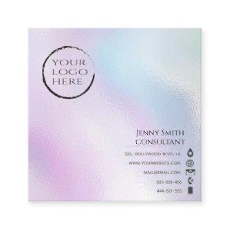 Minimalist simple professional holographic logo square