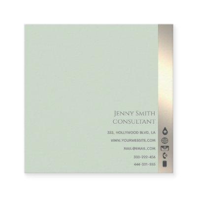 Minimalist simple professional neo mint gold square