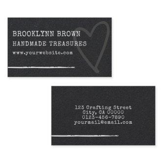 Minimalist Simple Rustic Kraft Paper Heart Graphic