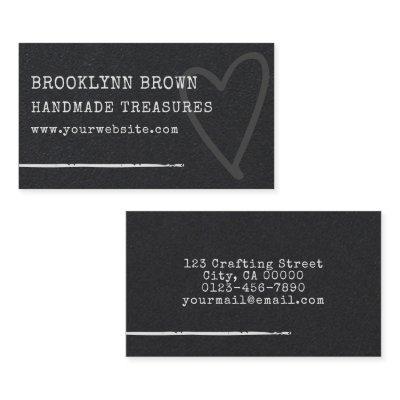 Minimalist Simple Rustic Kraft Paper Heart Graphic