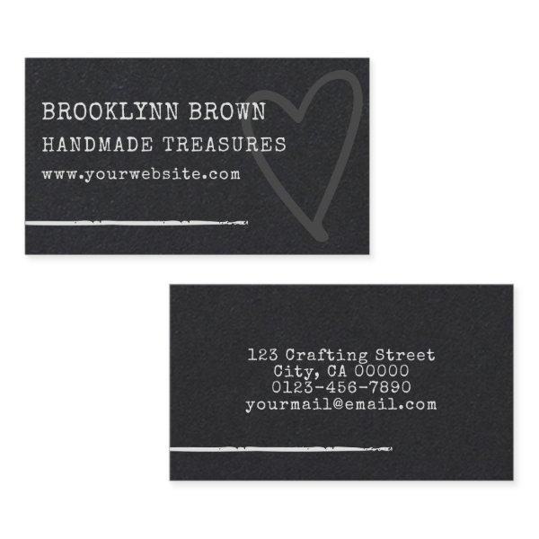 Minimalist Simple Rustic Kraft Paper Heart Graphic