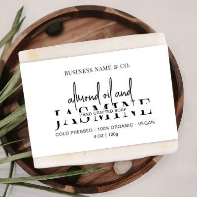 Minimalist Simple Soap Bar Bellyband Wrap Label