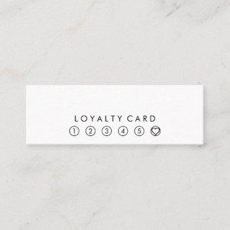 Minimalist Simple Typography Black & White Loyalty Mini