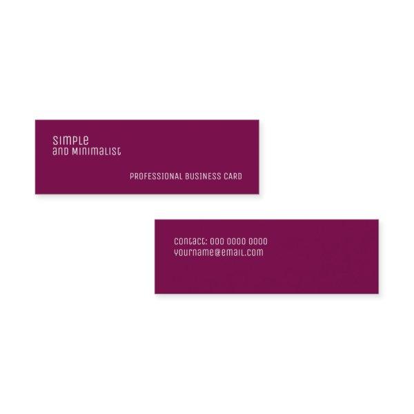 Minimalist Slim Simple Wine Color Mini