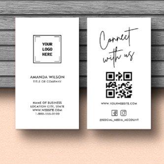 Minimalist Social Media QR Code Professional Look