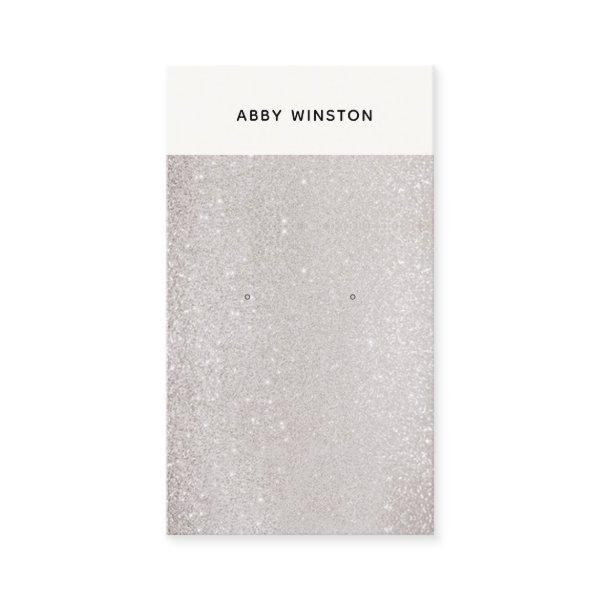 Minimalist Taupe Glitter Earring Holder