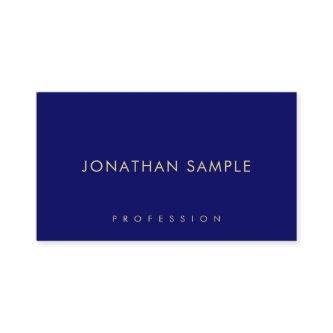 Minimalist Template Modern Elegant Navy Blue Gold