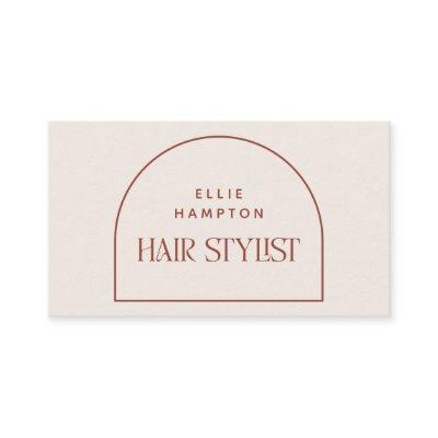 Minimalist Terracotta & Cream Arch Hair Stylist