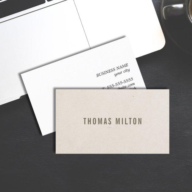 Minimalist Texture Beige Consultant Brown