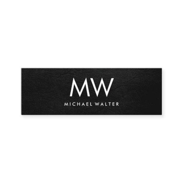 Minimalist Two Letter Monogram Faux Leather Mini