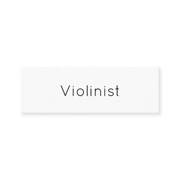 Minimalist Violinist Black White Violin Mini
