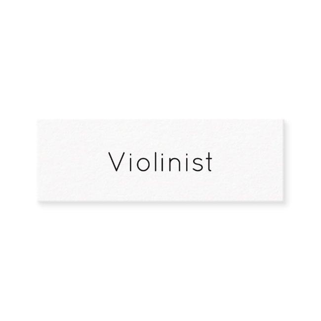 Minimalist Violinist Black White Violin Mini