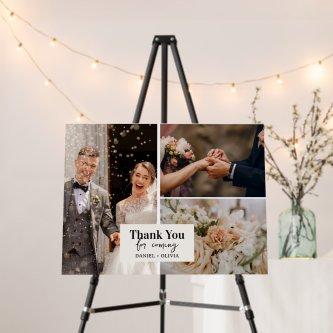 Minimalist Wedding Thank You with Photo Foam Board