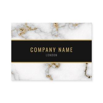 Minimalist White and Gold Marble