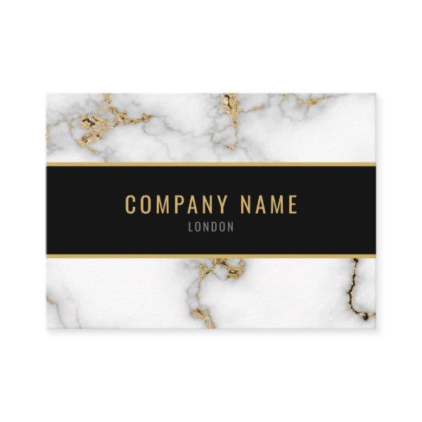 Minimalist White and Gold Marble