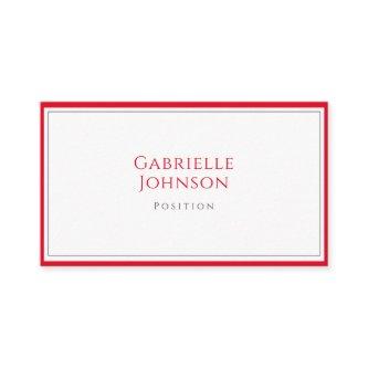 Minimalist White Cherry Red Simple Bold Elegant