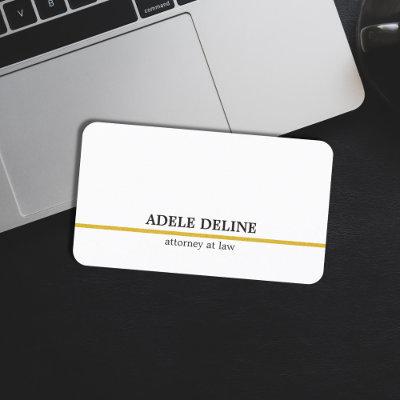 Minimalist White Gold Line Attorney