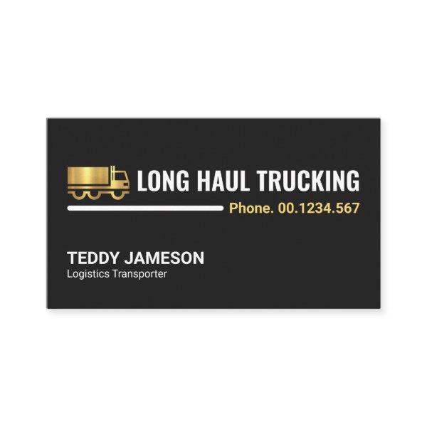 Minimalist White Line Professional Truck Driver