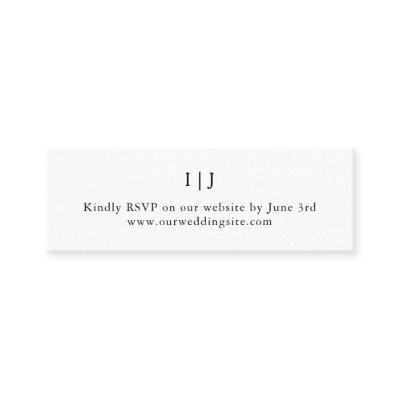 Minimalist White Monogram Wedding Website Mini