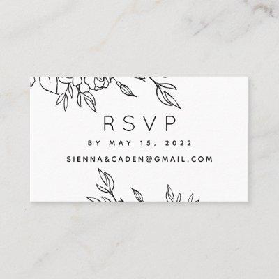 Minimalist White Wedding Online RSVP Card