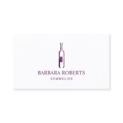 Minimalist Wine Bottle Logo Sommelier