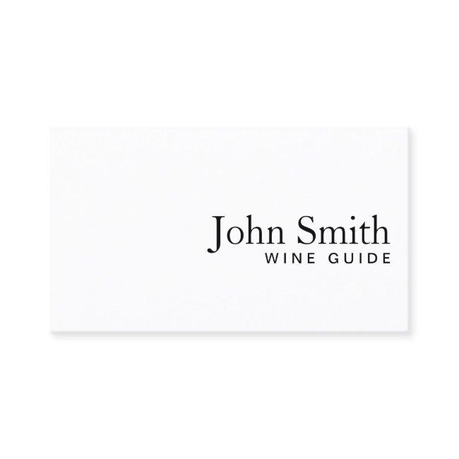 Minimalist Wine Tasting Wine Guide Sommelier