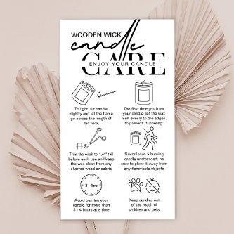 Minimalist Wooden Wick Candle Safety Instructions
