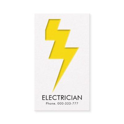 Minimalist Yellow Lightning Bolt