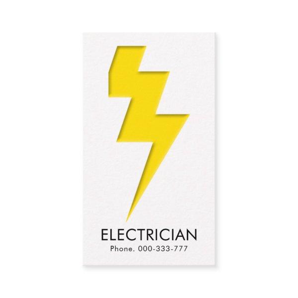 Minimalist Yellow Lightning Bolt