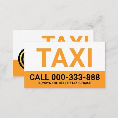 Minimalist Yellow Tax Cab Car