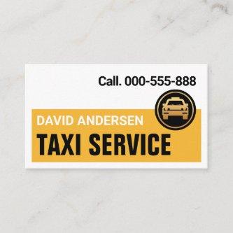 Minimalist Yellow Taxi Cab Driver