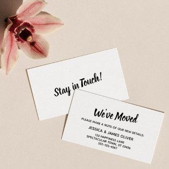 Minimalistic Bold Typography "We've Moved" Card