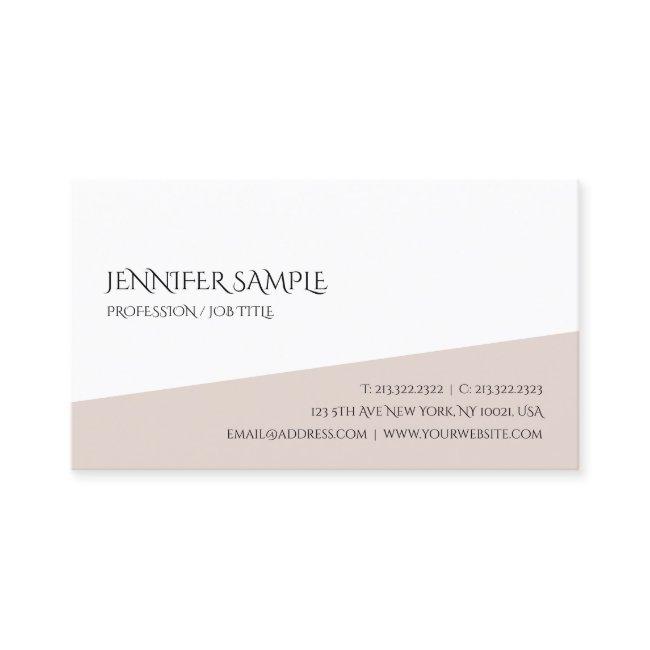 Minimalistic Elegant Design Professional Plain